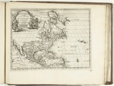Kaart van Noord- en Centraal Amerika, 1726