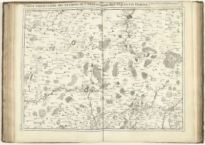 Kaart van Noord-Frankrijk, 1710