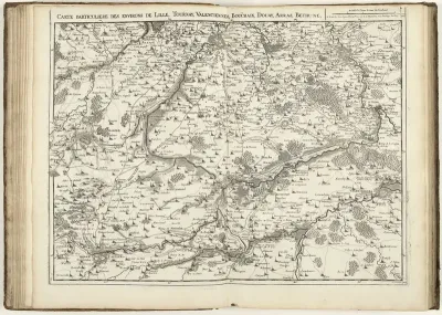 Kaart van Noord-Frankrijk, 1711