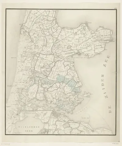 Kaart van Noord-Holland, 1799