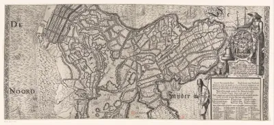 Kaart van Noord-Holland (bovenste deel)