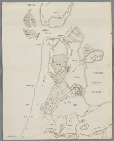 Kaart van Noord-Holland, ca. 1799