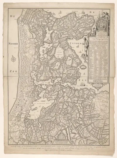 Kaart van Noord-Holland