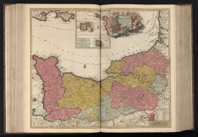Kaart van Normandië met Guernsey en Jersey