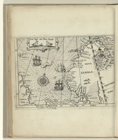 Kaart van Nova Zembla, 1594