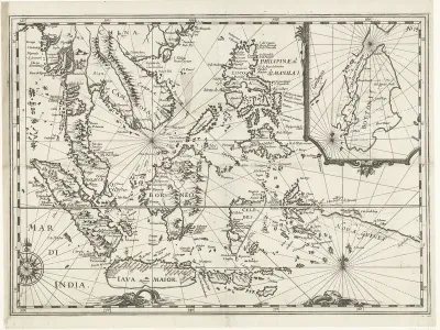 Kaart van Oost-Indië, 1616