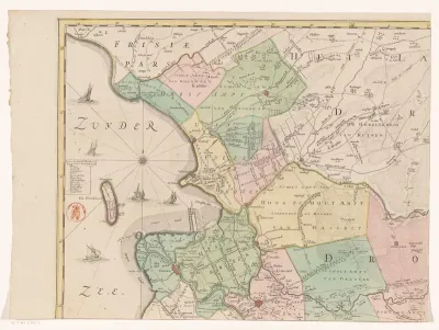Kaart van Overijssel (deel linksboven)