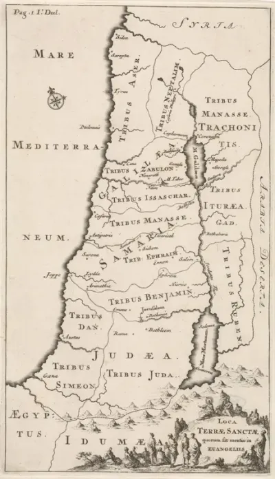 Kaart van Palestina