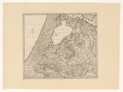 Kaart van Rijnland, Amstelland en het Waterschap van Woerden