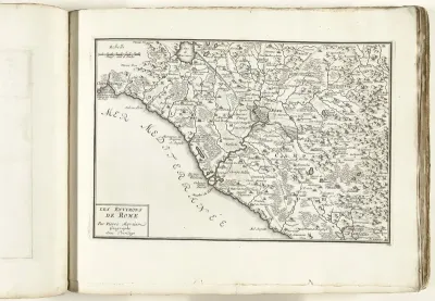 Kaart van Rome en omgeving, ca. 1702