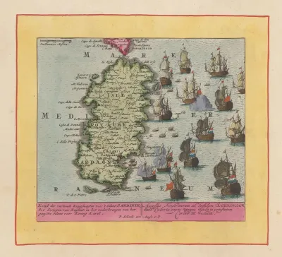 Kaart van Sardinië
