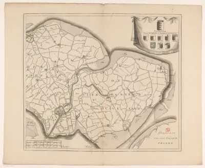 Kaart van Schouwen-Duiveland (rechterdeel)