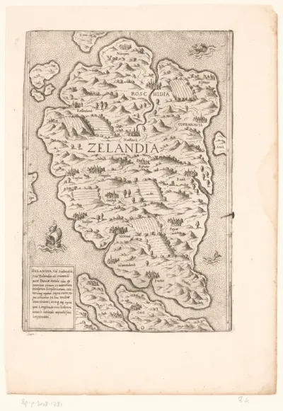 Kaart van Seeland, Denemarken
