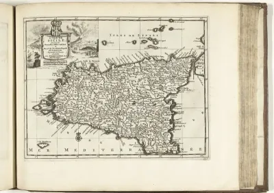 Kaart van Sicilië, 1726