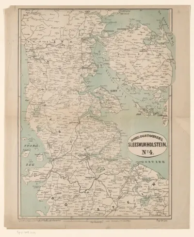 Kaart van Sleeswijk-Holstein