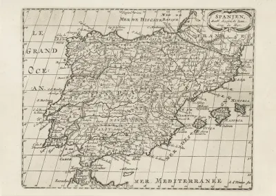 Kaart van Spanje