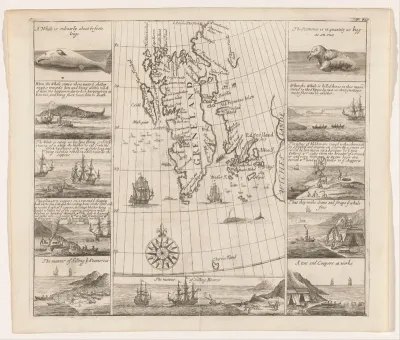 Kaart van Spitsbergen van Thomas Edge, 1625
