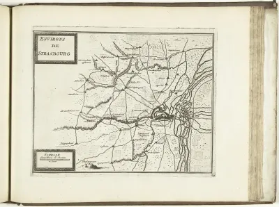 Kaart van Straatsburg en omgeving, 1726