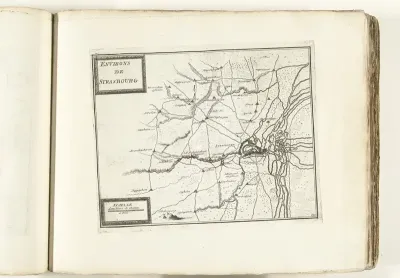 Kaart van Straatsburg en omgeving, ca. 1702
