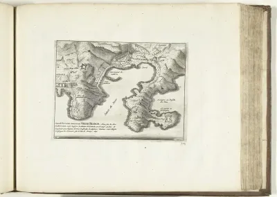 Kaart van Villefranche-sur-Mer en omgeving, 1726