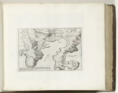 Kaart van Villefranche-sur-Mer en omgeving, ca. 1693-1695