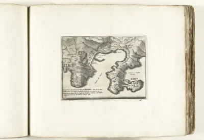Kaart van Villefranche-sur-Mer en omgeving, ca. 1702