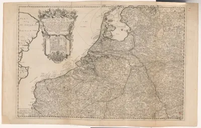 Kaart van Vlaanderen en Holland