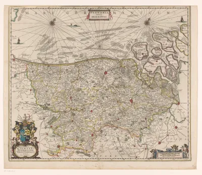 Kaart van Vlaanderen en Zeeland