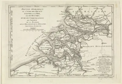 Kaart van Zeeland en een gedeelte van Vlaanderen en Brabant
