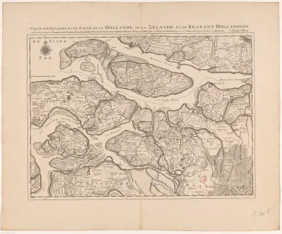 Kaart van Zeeland en het westelijk deel van Brabant