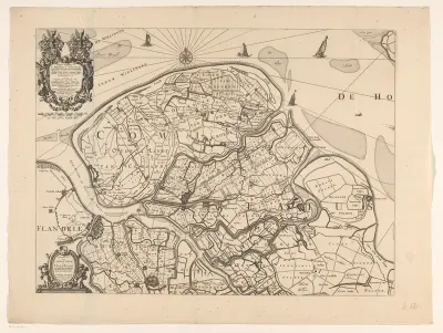 Kaart van Zeeuws-Vlaanderen