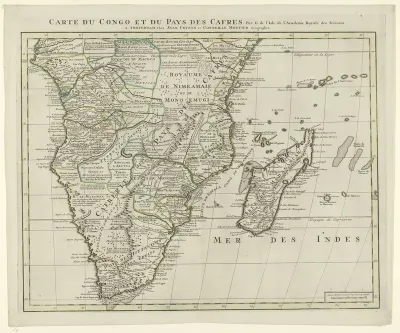 Kaart van Zuid-Afrika en Madagaskar