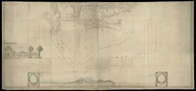 Kaart van Zuid-Afrika; onderste helft