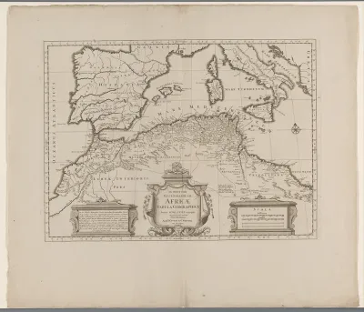 Kaart van Zuid-Europa en Noord-Afrika