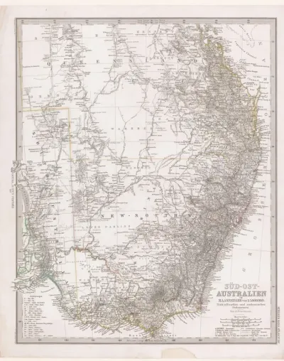 Kaart van Zuidoost-Australië
