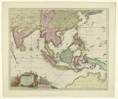 Kaart van Zuidoost-Azië met Indonesische Archipel