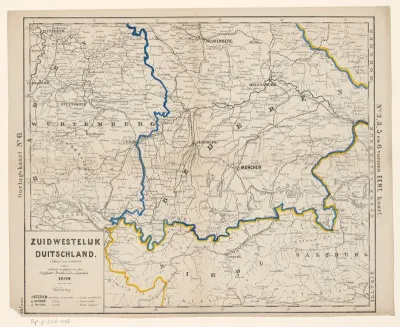 Kaart van Zuidwest-Duitsland