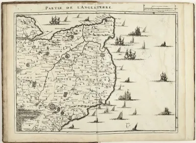 Kaart van Zuidwest-Engeland, 1709
