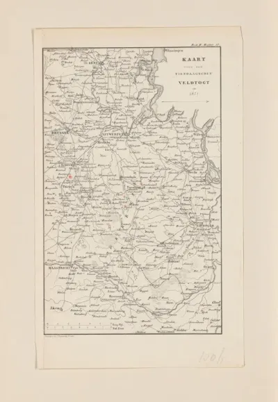 Kaart voor den Tiendaagschen Veldtogt in 1831