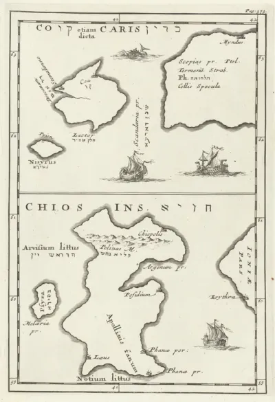 Kaarten van Kos en Chios