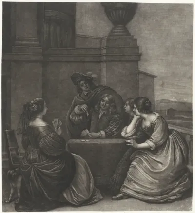 Kaartspelend gezelschap