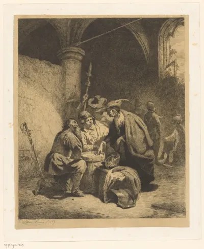 Kaartspelende soldaten