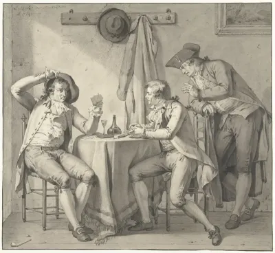 Kaartspelers in een herberg