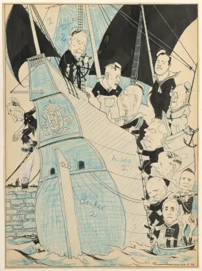 Kabinet De Geer II klimt aan boord van het Schip van Staat, 1939