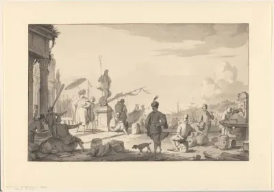 Kade van een Oosterse haven