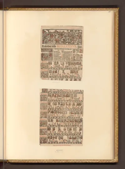 Kalender des Jahres 1587