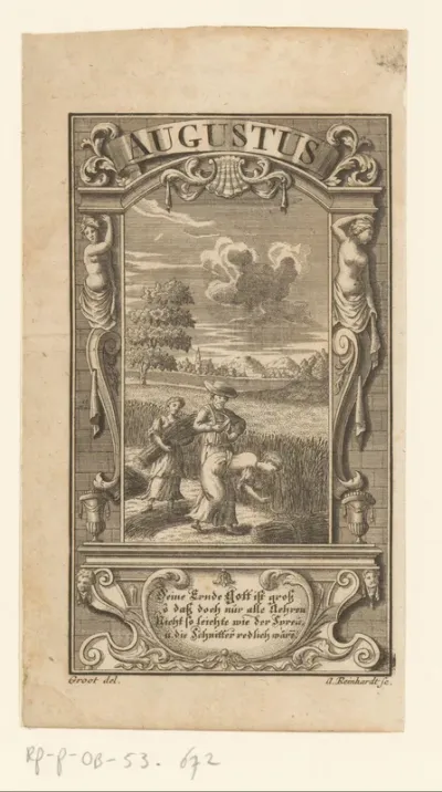 Kalenderblad Augustus