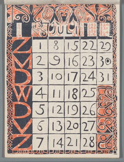 Kalenderblad juli 1900