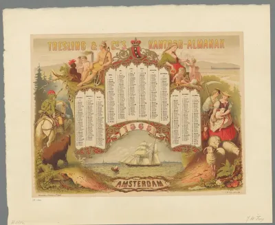 Kalenderblad voor het jaar 1865