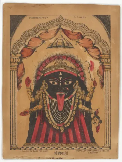 Kali, the wrathful protector (Shri Shri Kali) (recto); Kali (verso)